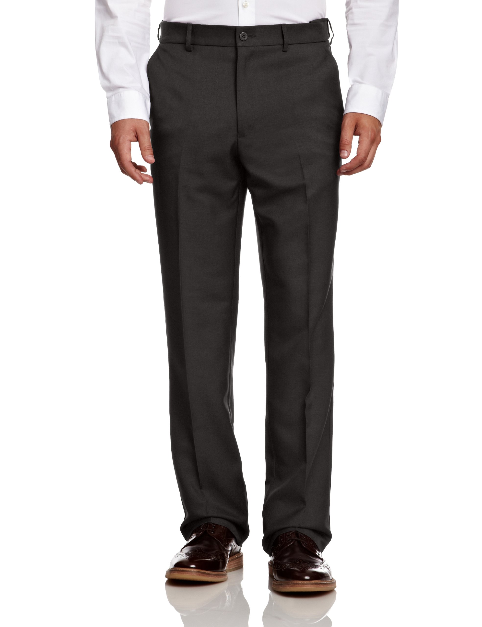 Farah Men's Grey (Charcoal) Classic 263205 Straight Suit Trousers, W34/L29