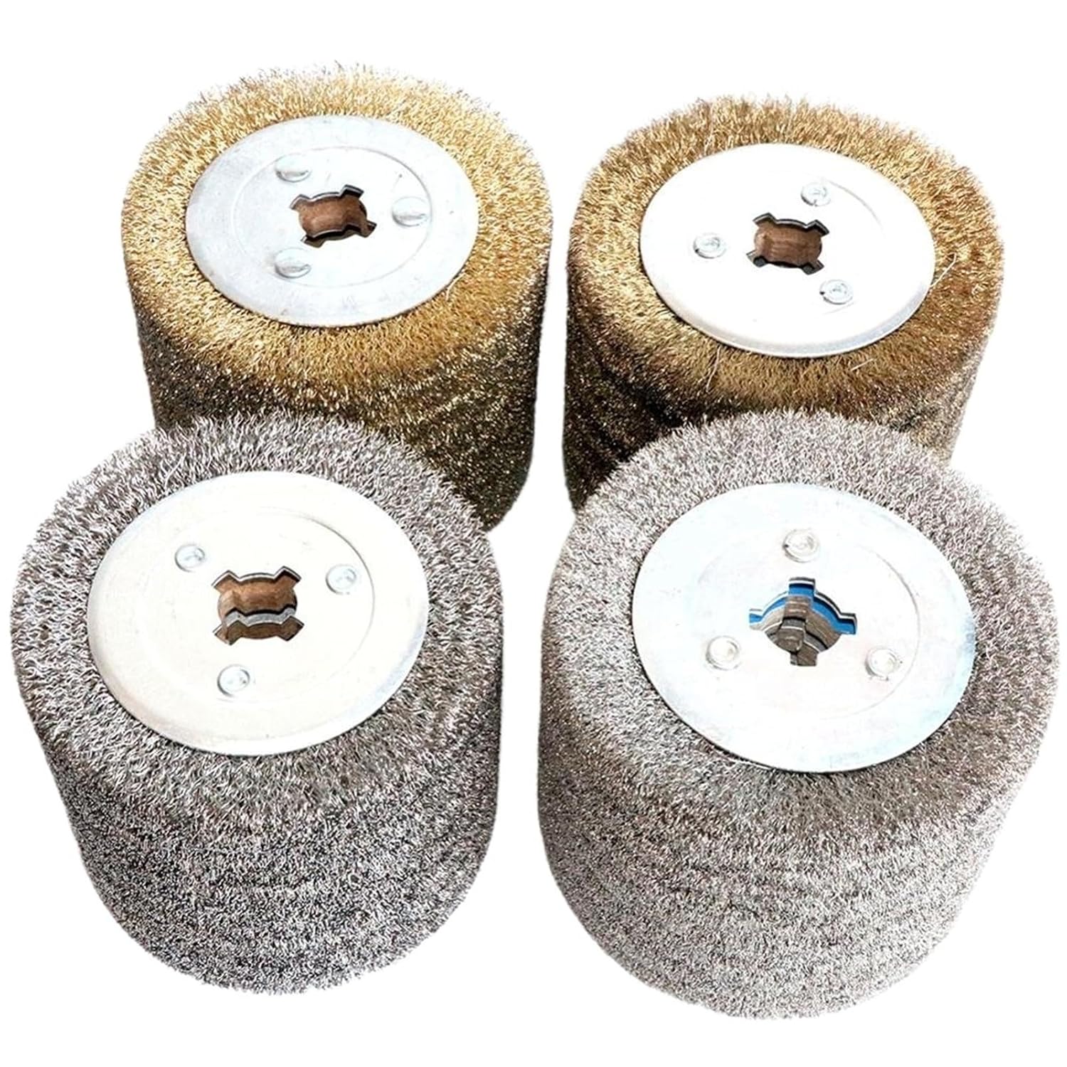 Compatible for Stainless Steel Wire Brush Wheel for Wood Deburring & Paint Polishing(Steel 0.15)