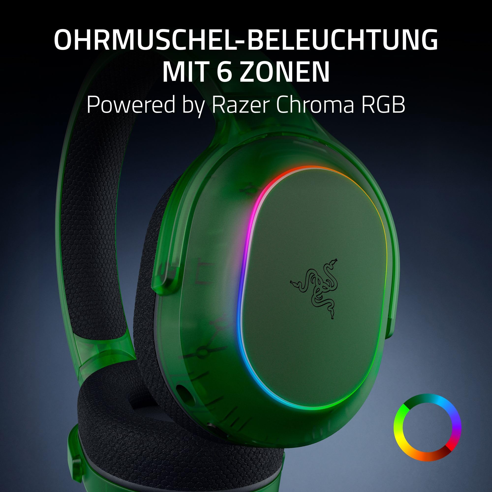 Razer Barracuda X Phantom Green Edition - Kabelloses Multi-Plattform Gaming Headset (285g, Triforce 40mm Driver, Dual Wireless HyperSpeed and Bluetooth) Phantom Green
