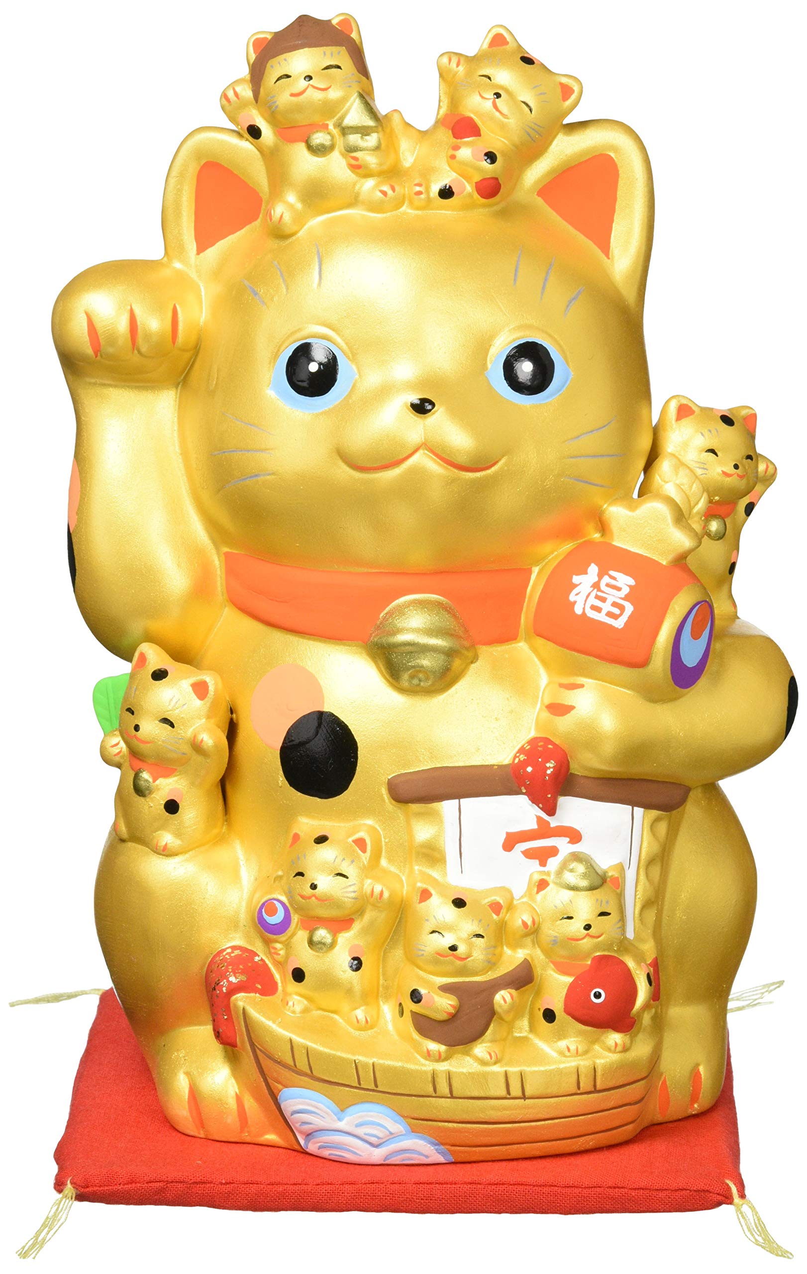 Amazon.co.jp: 瀬戸陶芸社 金運招福づくし招き猫 S06-78 : ホーム