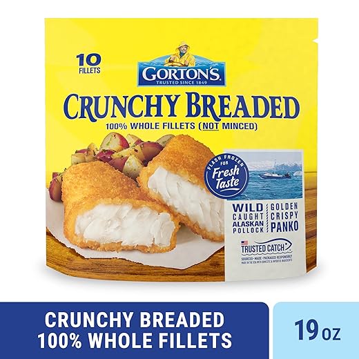 Gorton's, Crunchy Breaded Fish Fillets, 19 oz (Frozen)