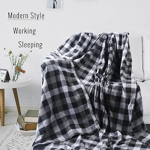 Miniatura 5 de YAKEE Manta térmica eléctrica tamaño matrimonial de 72 x 84 pulgadas, acogedora manta eléctrica de piel sintética suave, 4 niveles de calentamiento