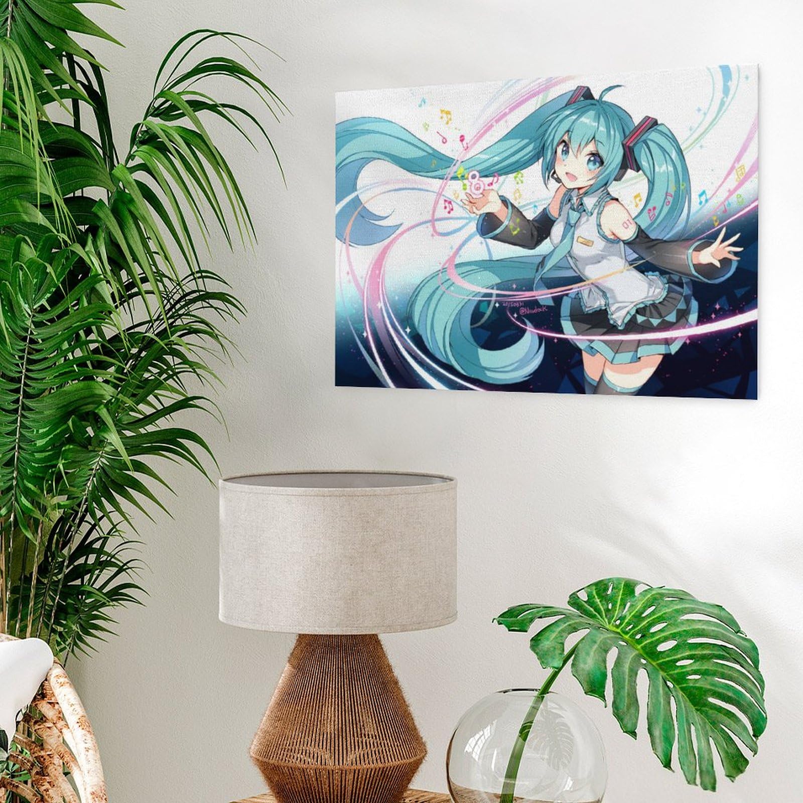 Amazon.co.jp: 初音ミク 掛け絵 ポスター アートパネル 壁掛け 飾り絵