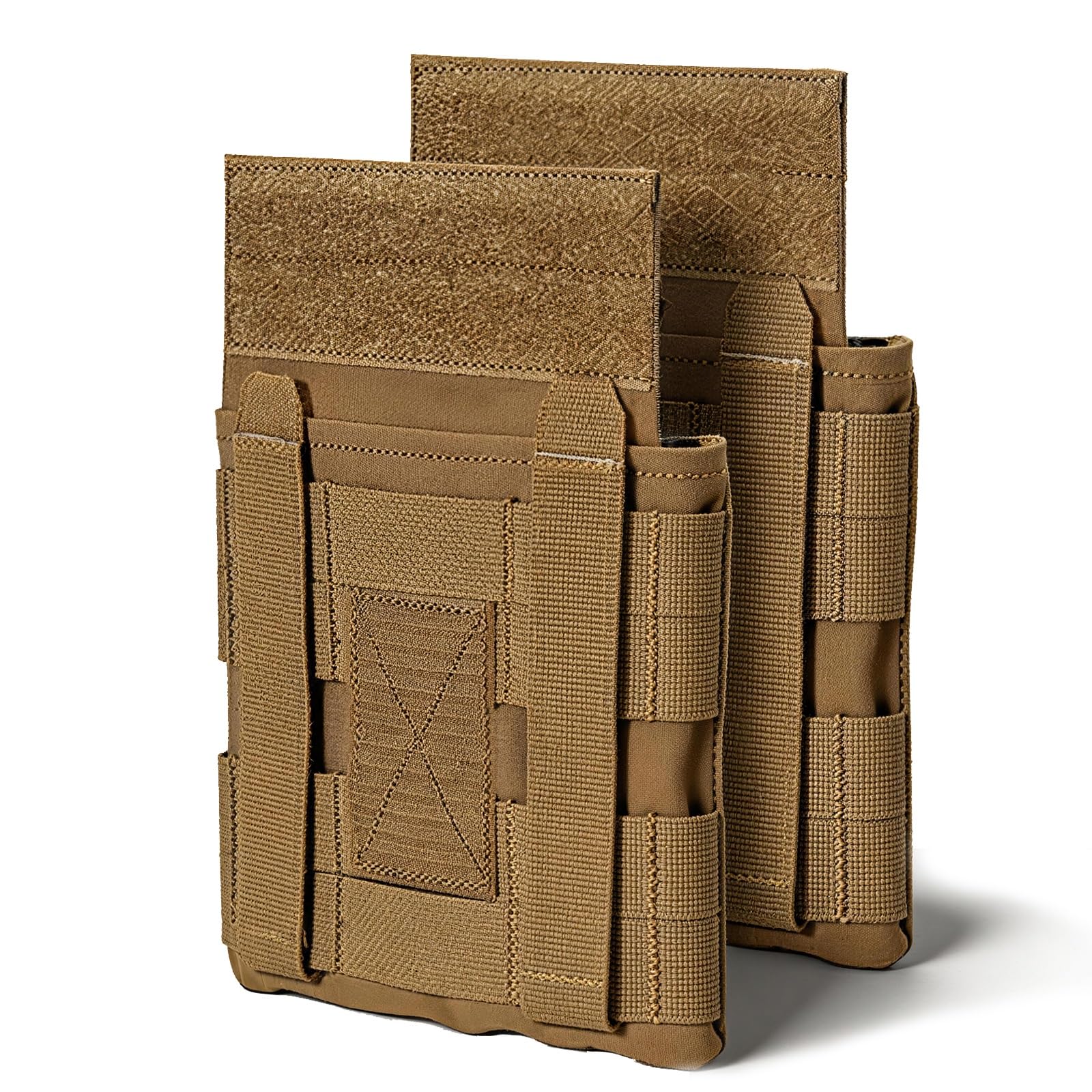 Lot de 2 Poches Latérales Molle, Porte-plaques de Protection pour Gilet Tactique, Pochette Latérale Ajustable pour Équipement Outdoor