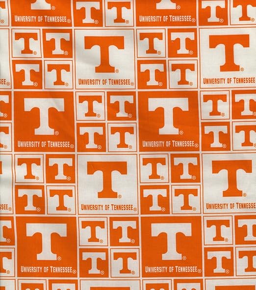 SYKEL ENTERPRISES University of Tennessee Volunteers Cotton FABRIC-100% Cotton -University of T. C