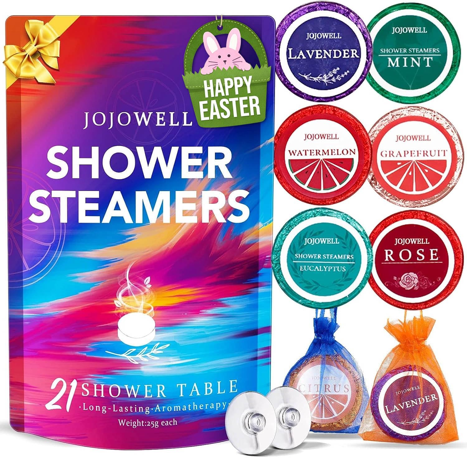 Shower Steamers Aromatherapy - 21Pcs Birthday Gifts for Women Self Care with Natural Essential Oils Relaxation Home SPA, Easter Basket Essentials, Mothers Day Gifts for Mom Wife Grandma