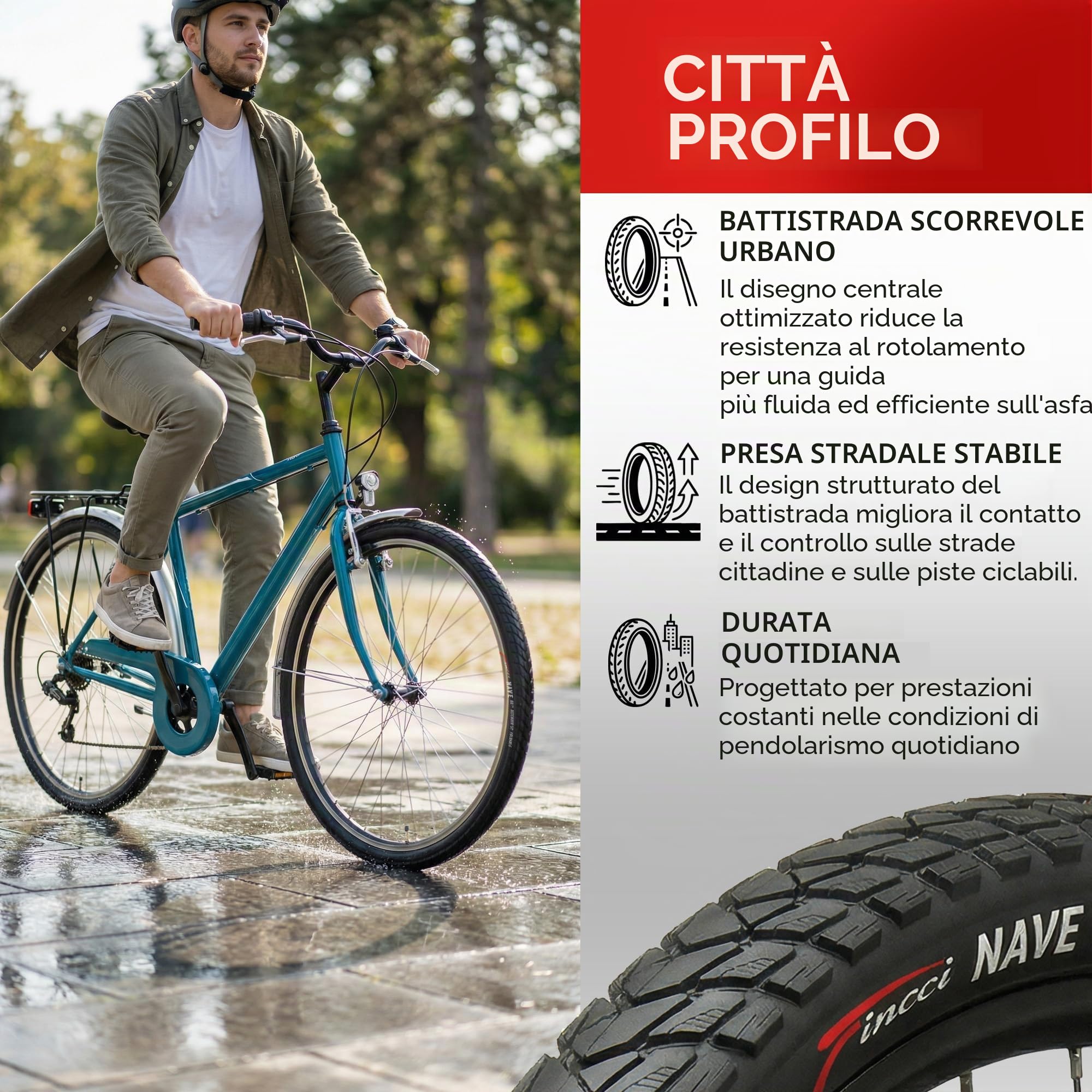 Fincci Gravel Copertoni Bici 700x35c - Set di Pneumatici Pieghevoli 28" con Protezione Antiforatura 1 mm e 2 Camere d'aria 37-622 - Gomme per Montagne & Elettrica Bici, City Bike Uomo & Donna