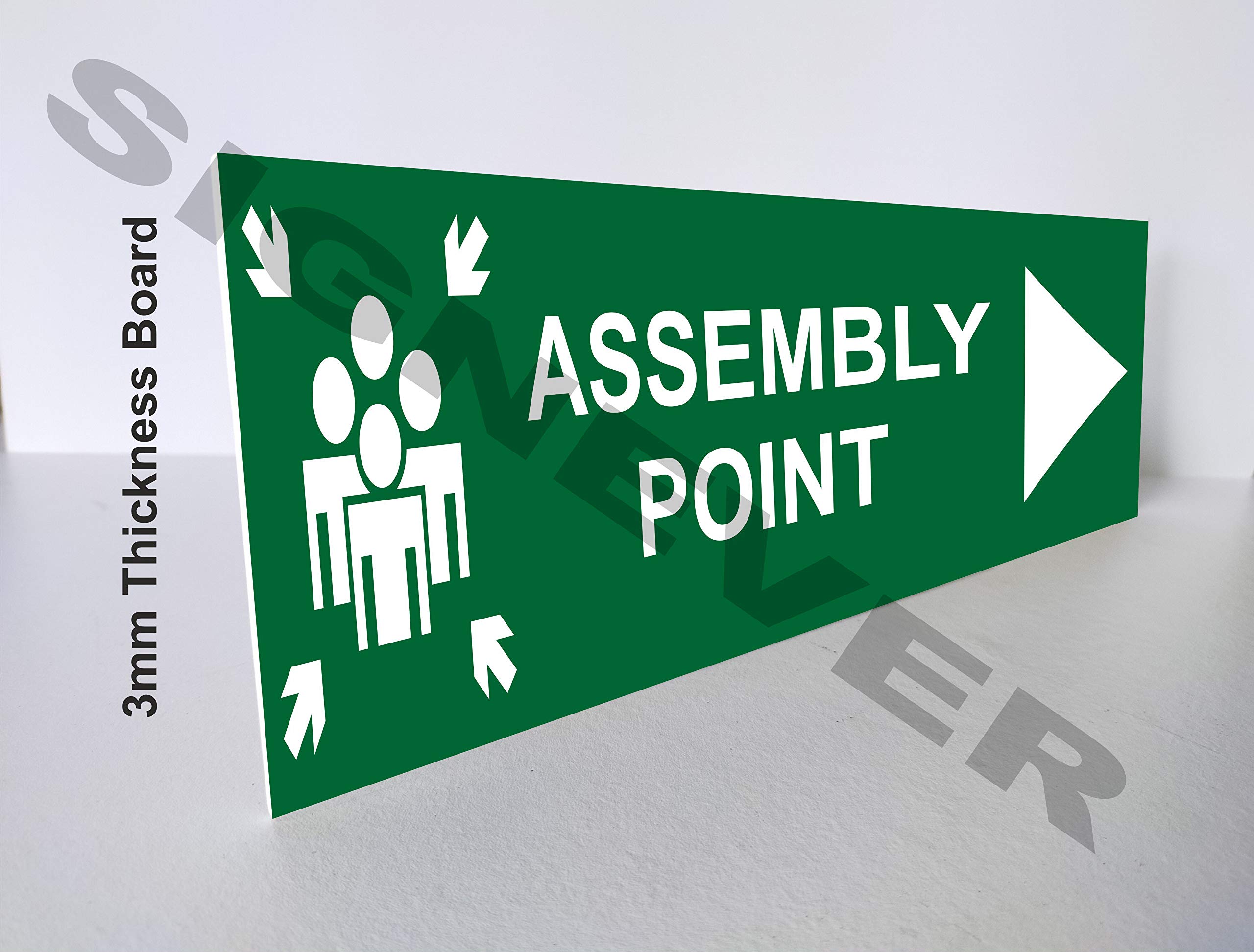 Buy SIGN EVER Assembly Point Right Side Sign Boards For School Collage ...