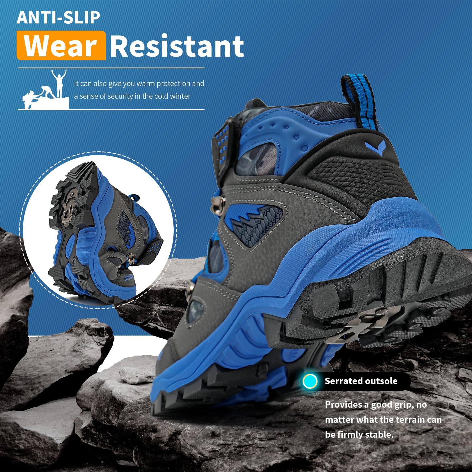 ASHION Chaussures de randonnée garçon Chaussures en Coton pour Enfants Bottes de Neige
