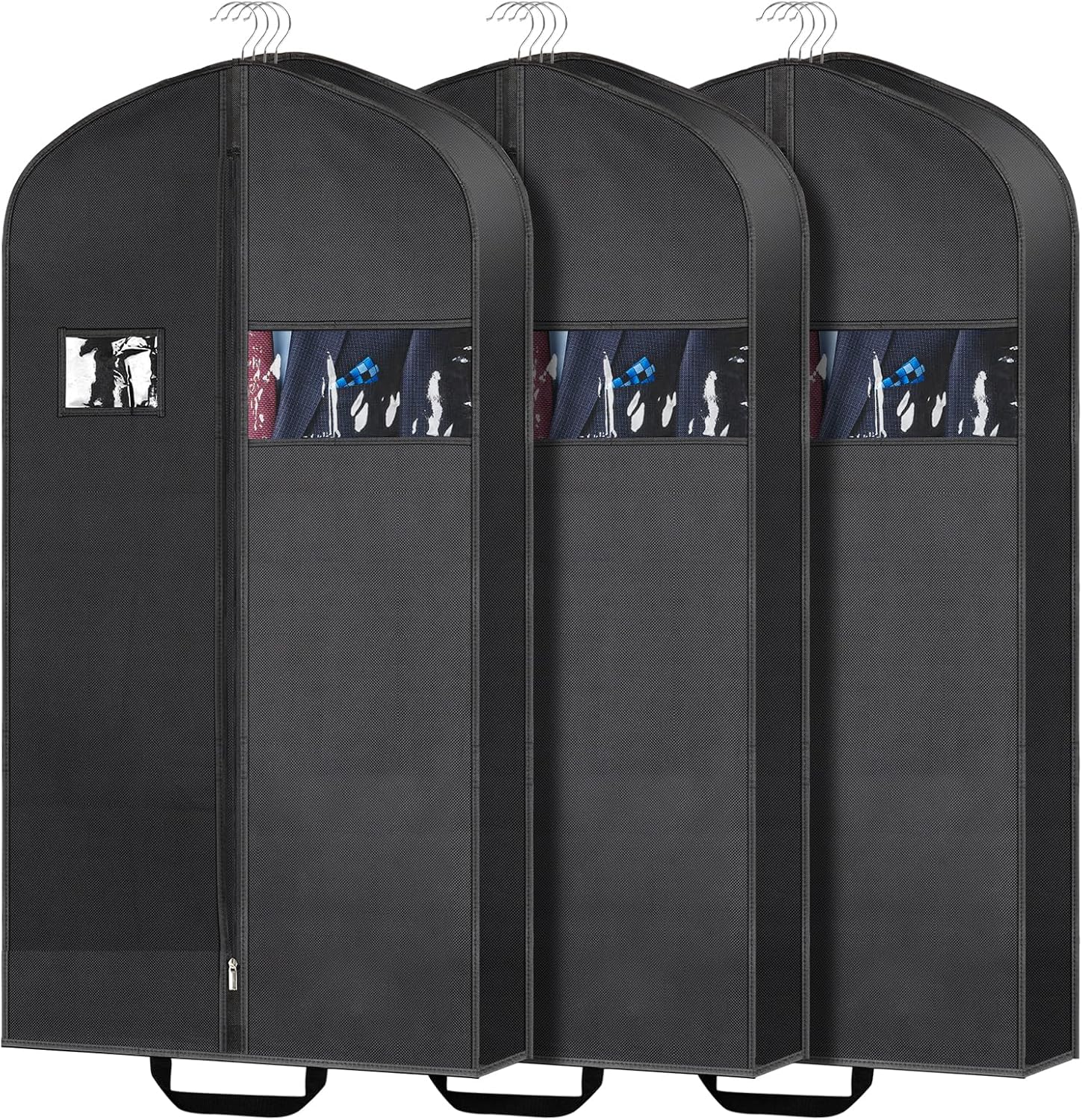 KintKita 43" Garment Bags for Hanging Clothes & Travel, 4" Gusseted Suit Bag for Closet Storage, Hanging Bags for Clothes Travel with 2 Handles for Tuxedos, Coats,Shirts & Dresses