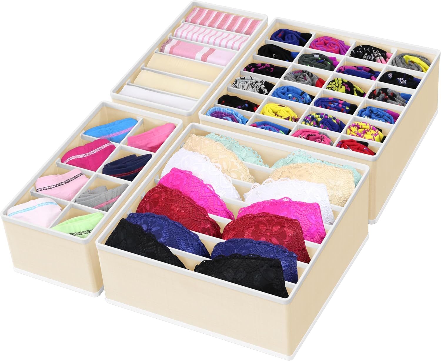 Simple Houseware 4-Pack Drawer Organizer Set – Closet ...