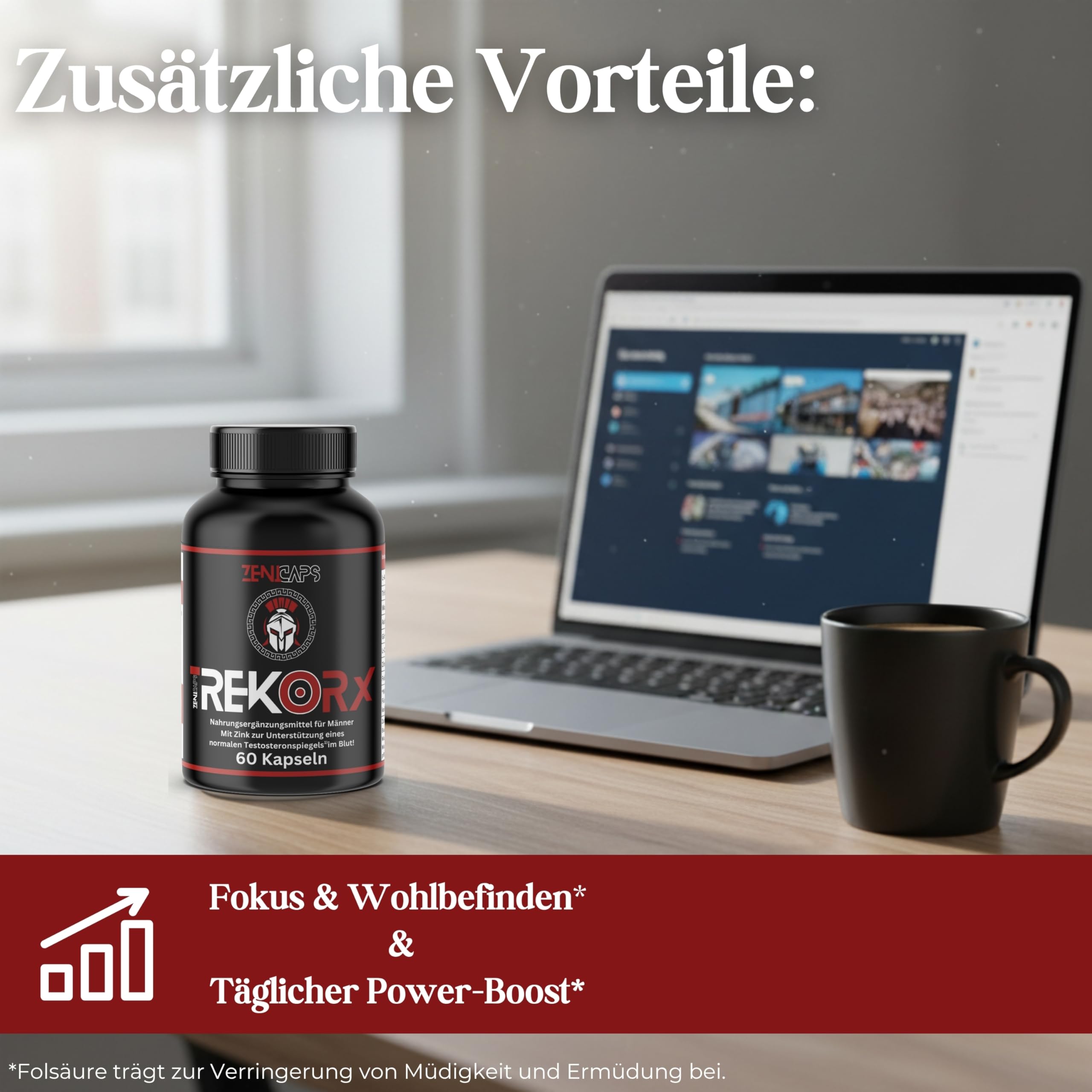 PRO Series REK ORX Kapseln Original | Für den aktiven Mann – mit Zink für den Testosteronspiegel* | Einfache Anwendung | mit L-Arginin, Tribulus Terrestris, Maca, Ashwaganda