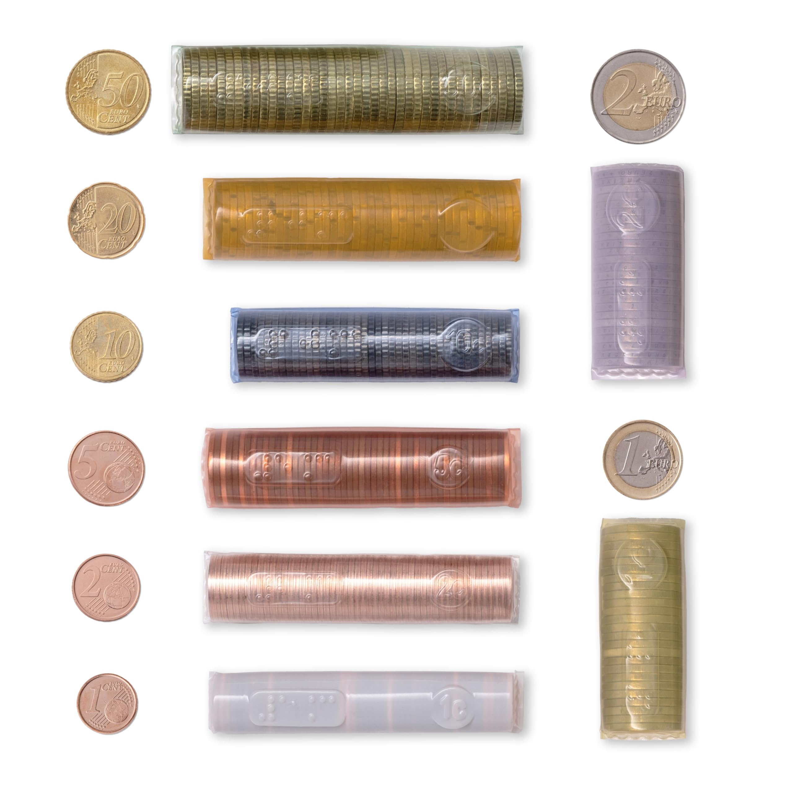 Clasificador de Monedas Pack 160 y 100 Unidades Organizador Funda Céntimos Euros 2 CENT