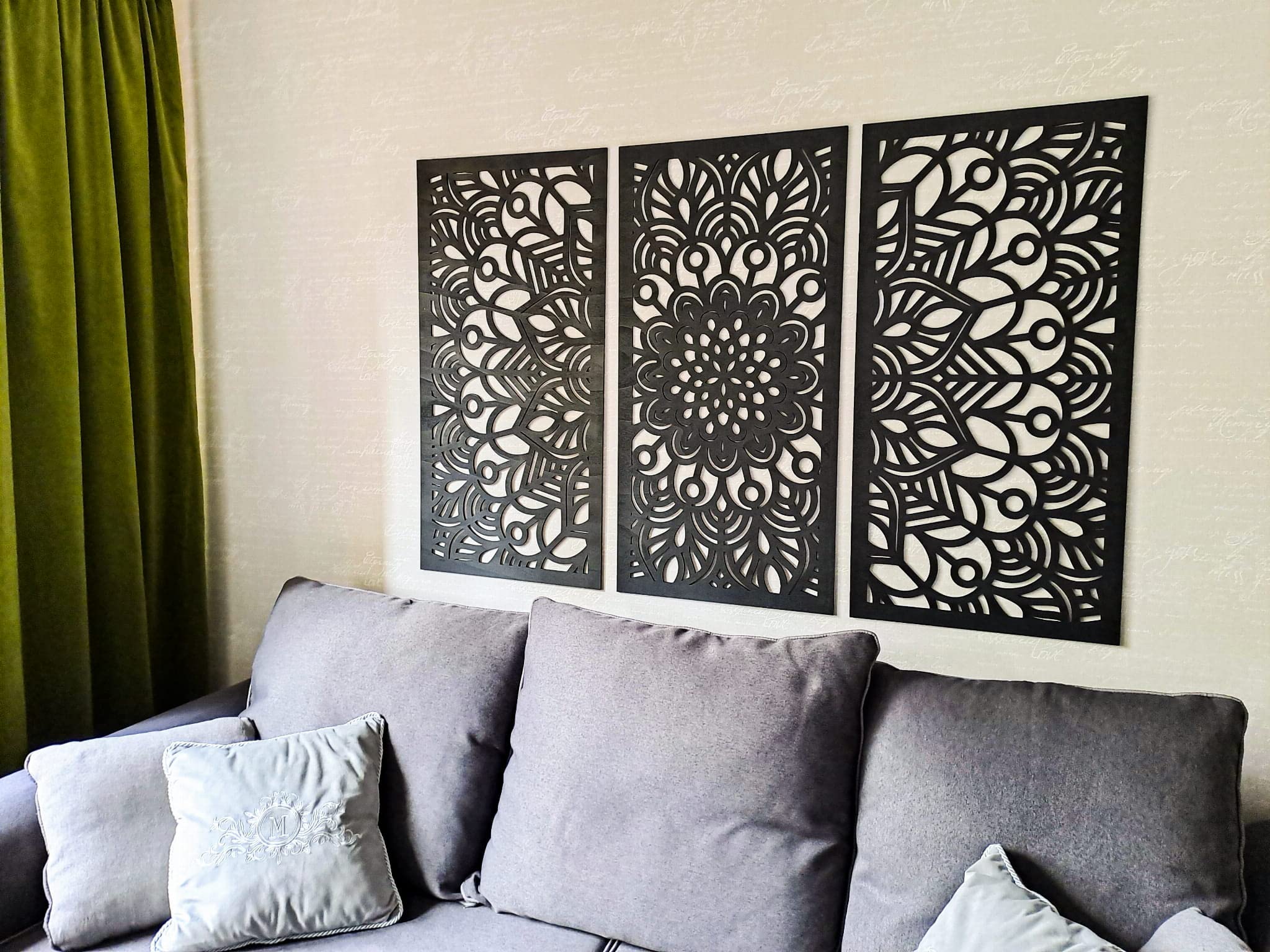 3D MANDALA boho, kunst aan de muur, set van 3, houten, groot 3D MANDALA boho, kunst aan de muur, set van 3, houten, groot