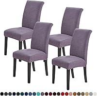 Vista 70 de Joccun - Juego de 4 fundas para sillas de comedor, fundas elásticas para sillas de comedor, fundas de asiento para sillas de comedor, funda