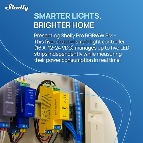 Miniatura 2 de Shelly Pro RGBWW PM  Control remoto inteligente Wi-Fi y LAN para tiras LED RGBW con medición de potencia  Automatización del hogar  Sin concentrador