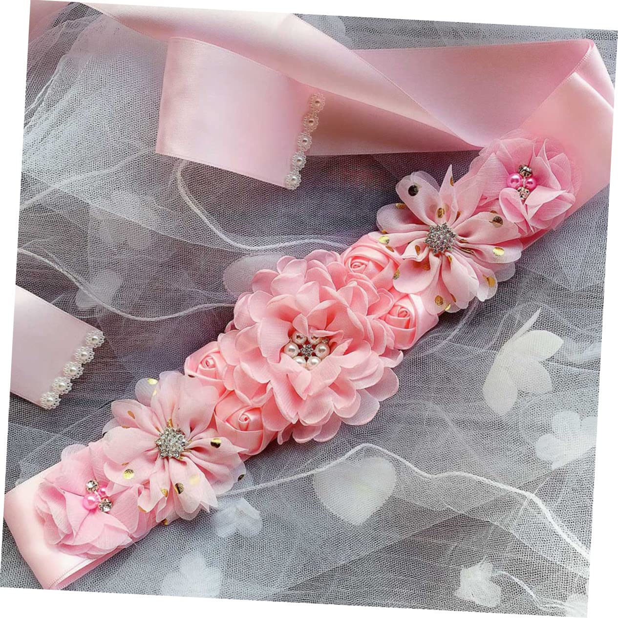 GALPADA 3piezas Cinturón De Flores Elegante Para Mujer Cinturón De Fiesta De Accesorio Para Fotografía Maternidad y Bodas