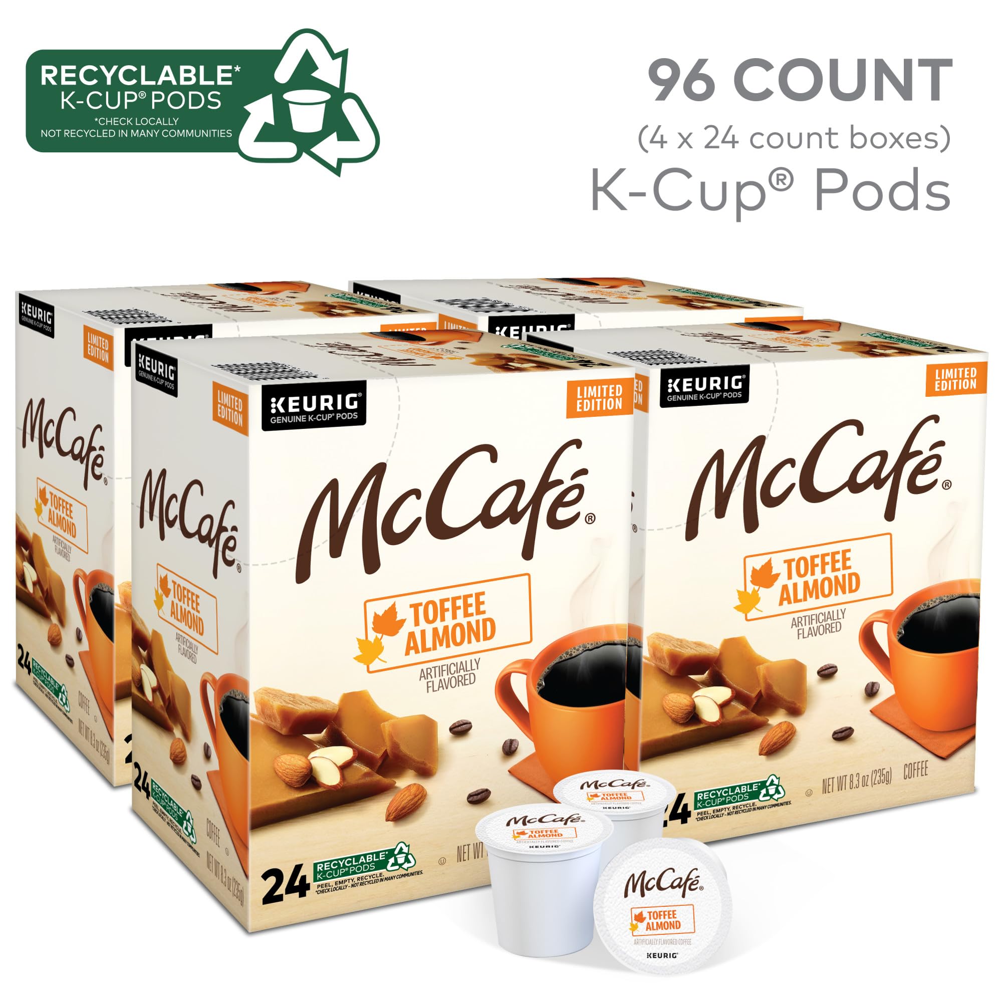 Amazon.com: McCafe Toffee Almond Coffee, Keurig Single Serve K-Cup