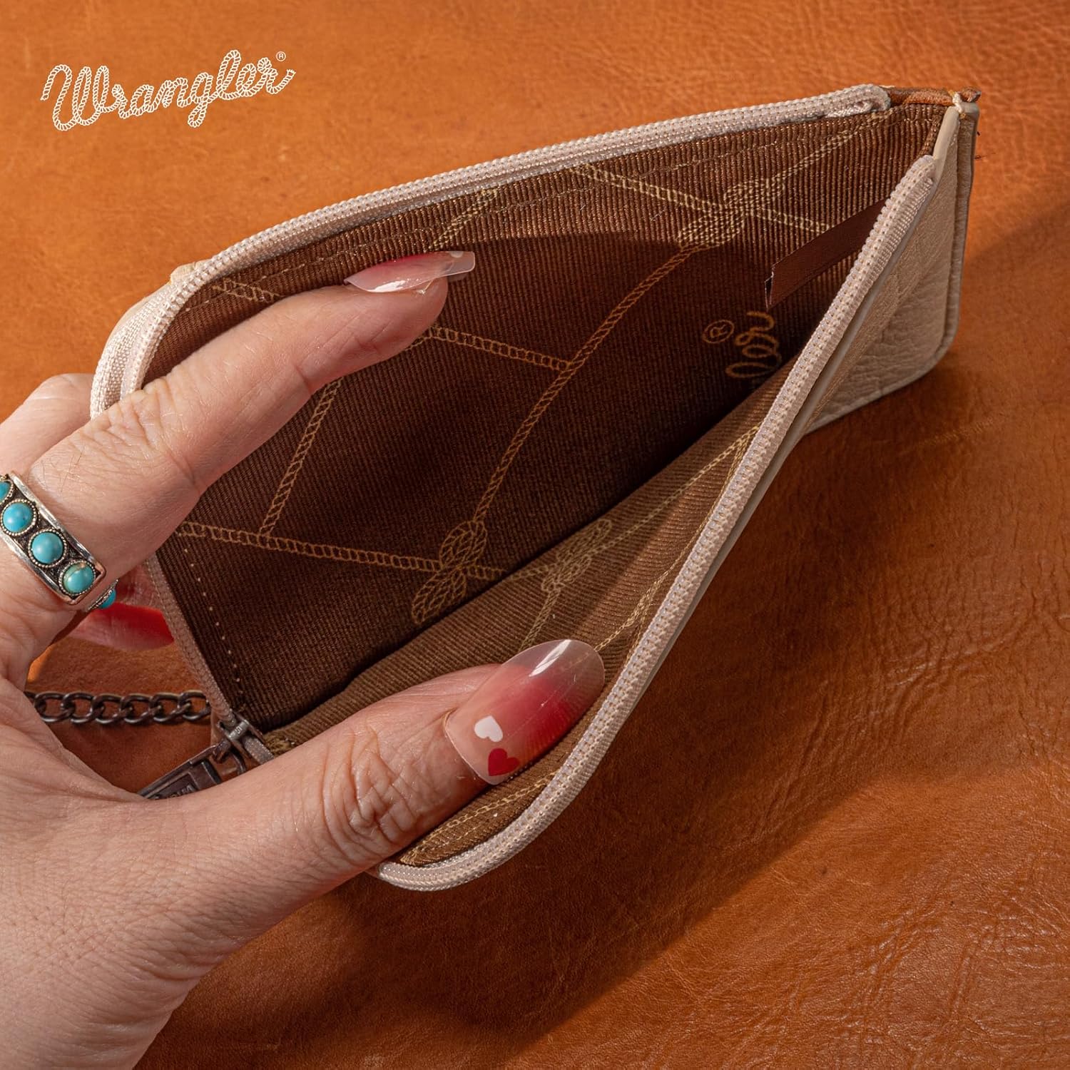 Montana West Wrangler Card Wallet for Women Vintage Aztec Western Credit Card Holder for Women Credit Card Wallet with Zipper Pocket WG2213-W005BG - Image 6