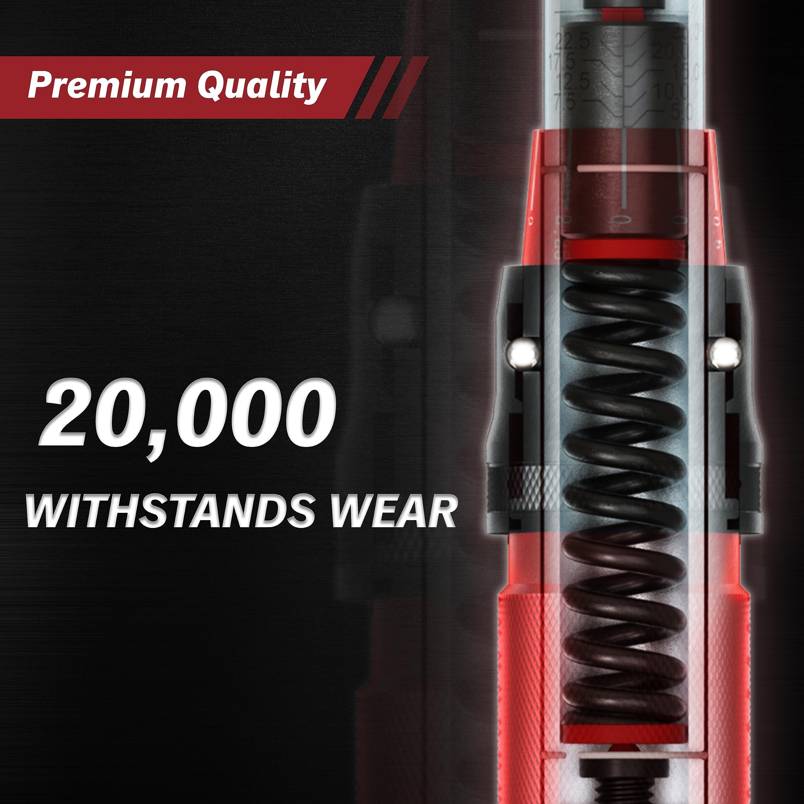 Thorstone Chave de torque 1/4, 25,4 a 381 cm. - lb. 1,1~16,9 Nm