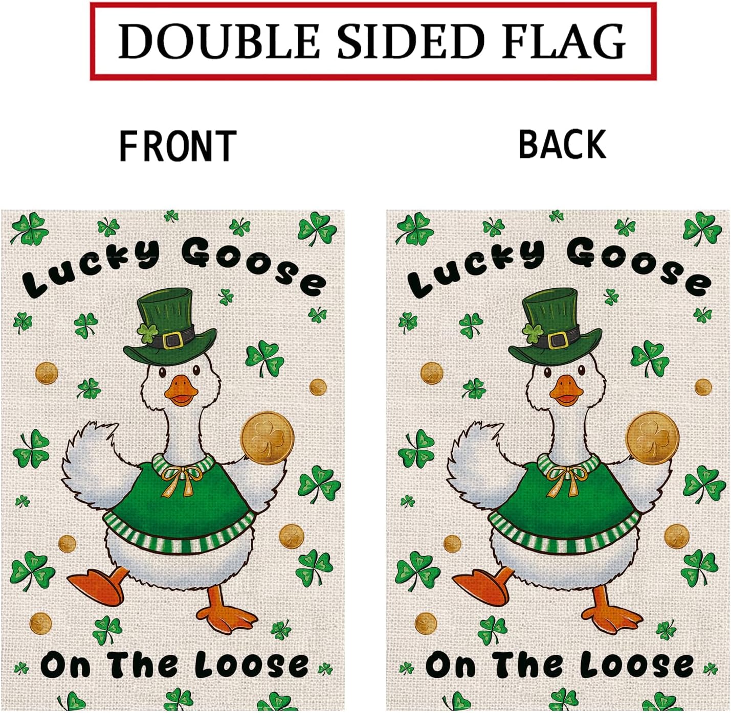 Seasonal Garden Flags - Funny Goose Double Sided Flags Set of 11 Holiday Farmhouse Indoor Halloween Christams Gifts Outdoor Yard Lawn Decorations 12.5x18 Inch - Image 3