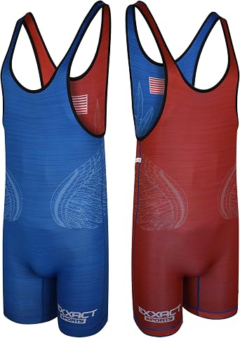 Exxact Sports Reversible Mens Wrestling Singlet, High-Performance Powerlifting Singlet, Wrestling Singlets for Men