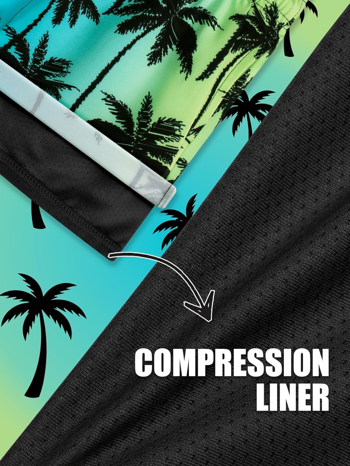 BRISIRA Boys Swim Trunks with Compression Liner 5-16 Years Youth Bathing Suit Quick Dry Swim Shorts Anti-Chafe Pocket - Image 6