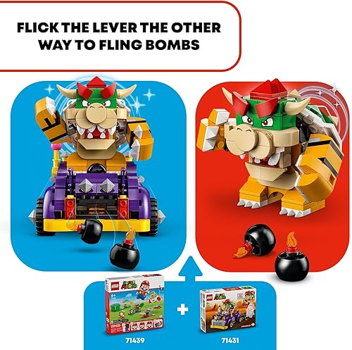 Miniatura 5 de LEGO Super Mario Bowser's Muscle Car - Juego de expansión coleccionable de Bowser para niños, regalo para niños, niñas y jugadores a partir de 8