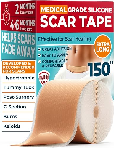 Medical Grade Silicone Scar Tape - 1.6"x150" - Effective Scar Removal