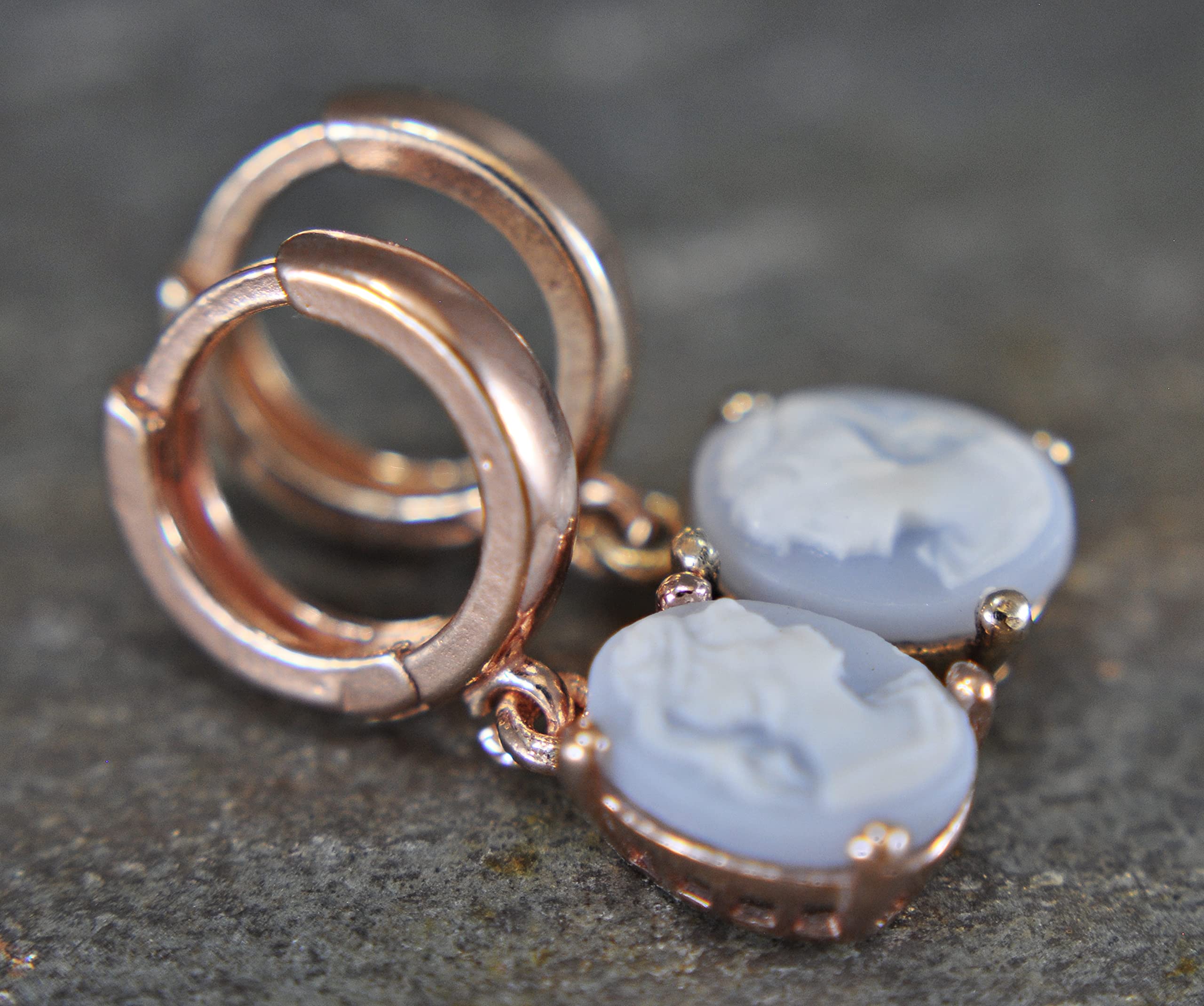 925 Silber - Rosévergoldet - Lady Cameo - Vintage Schmuck - Kamee - Statement-Ring - Antik - Jugendstil - Größenverstellbar - Geschenk für Mama - Geburtstagsgeschenk - Silberring - Schmuck-Geschenk