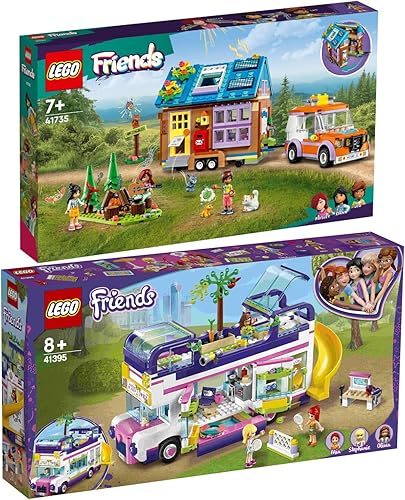 BRICKCOMPLETE Lego Friends Set of 2 41395 Friendship Bus & 41735 Mobile House