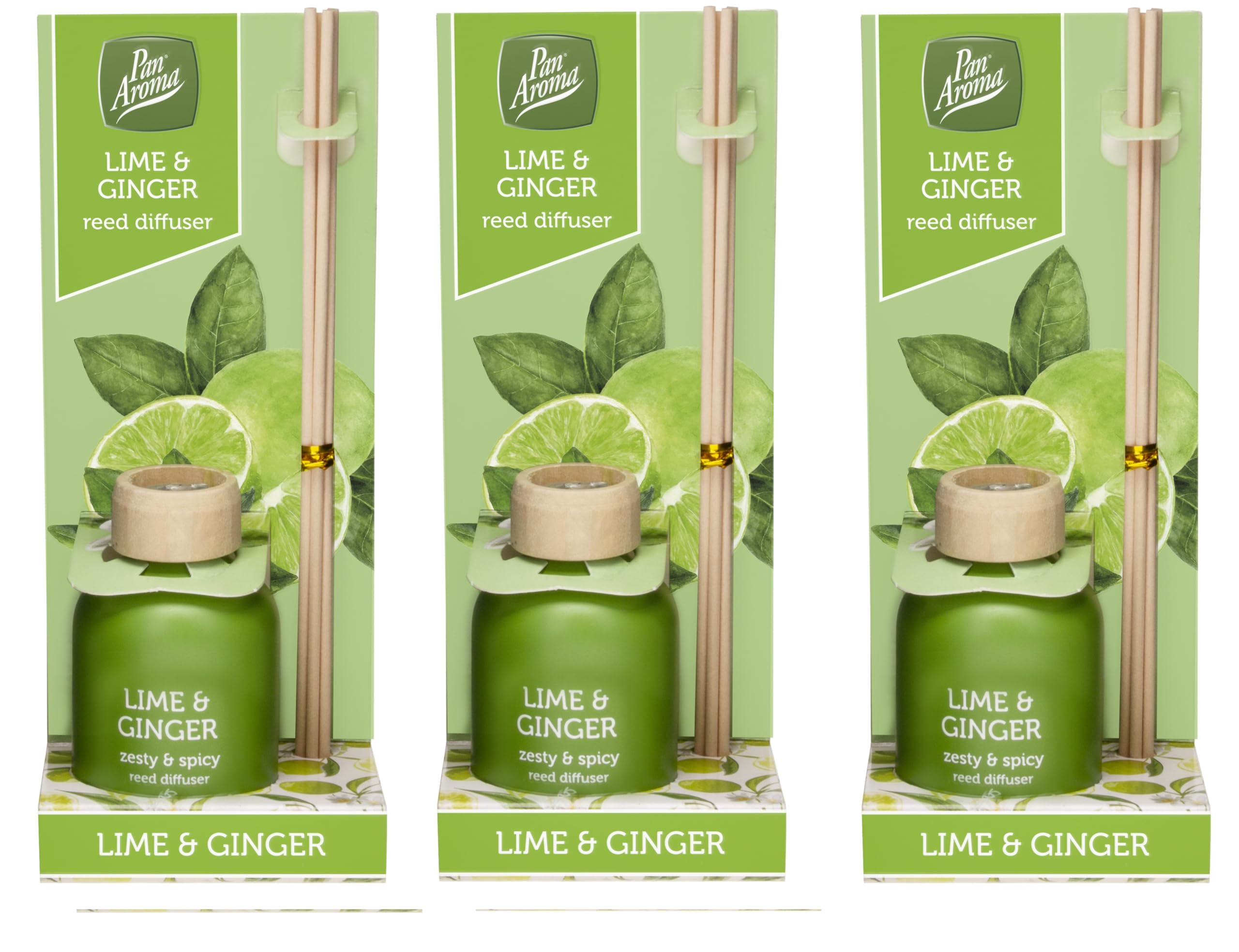 Ozmoint Multipack Reed Aromotherapy Diffuser 50Ml - Holiday Home Fragrance Freshener (Lime & Ginger) (3)
