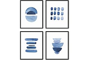 HAUS AND HUES Abstract Blue Wall Art Prints
