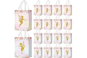 Locmeo Fairy Party Favor Bags, Reusable Floral Fairy Goodie Bags, Perfect for...