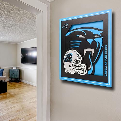 Vista 85 de YouTheFan Arte de pared de la serie de logotipos NFL de 12 x 12