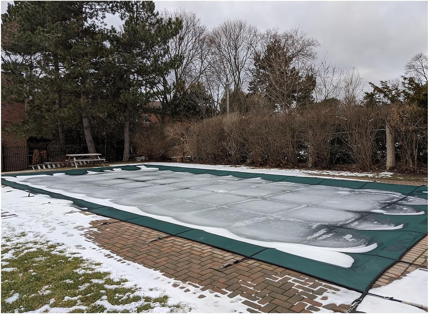 AviiSo Lona Solar para Piscina para Piscinas enterradas rectangulares, 2m/3m/4m/5m/6m/7m/8m/9m/10m Cobertores de Seguridad para Piscinas Malla Verde para Seguridad de niños y Mascotas (Color : Green
