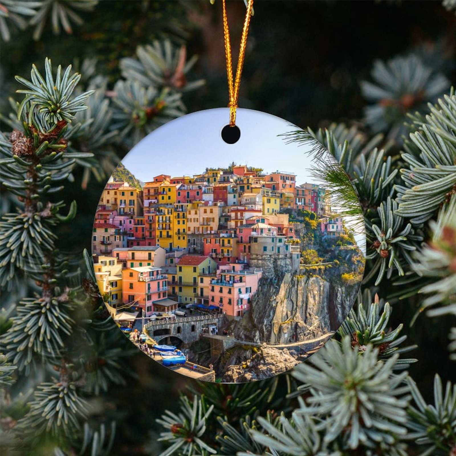 Amazon.com: Christmas Ornament Italy Sea Houses Cinque Terre