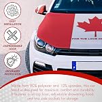 Car Hood Covers for Cars/SUV that Includes 2 Mirror Covers Set, for the Love of Canada Car Hood Cover Design, Durable Hood Covers, Easy to Install. Choose Size.