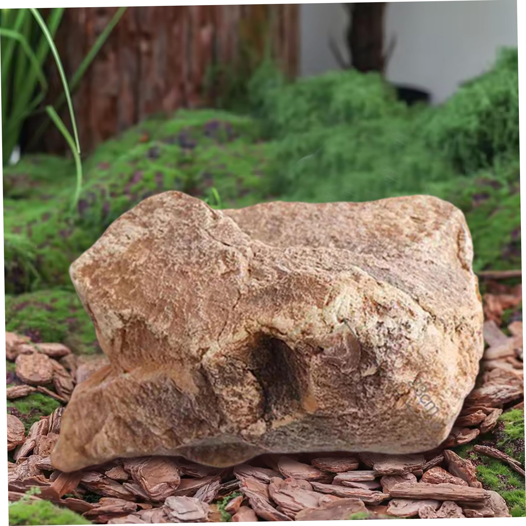 1pc Fake Rock, 13x9,1 Zoll Schaumfälschlicher Stein mit natürlicher Textur, Sandsteinlandschaftsgestein für Garten und Hof Landschaftsbaudekoration