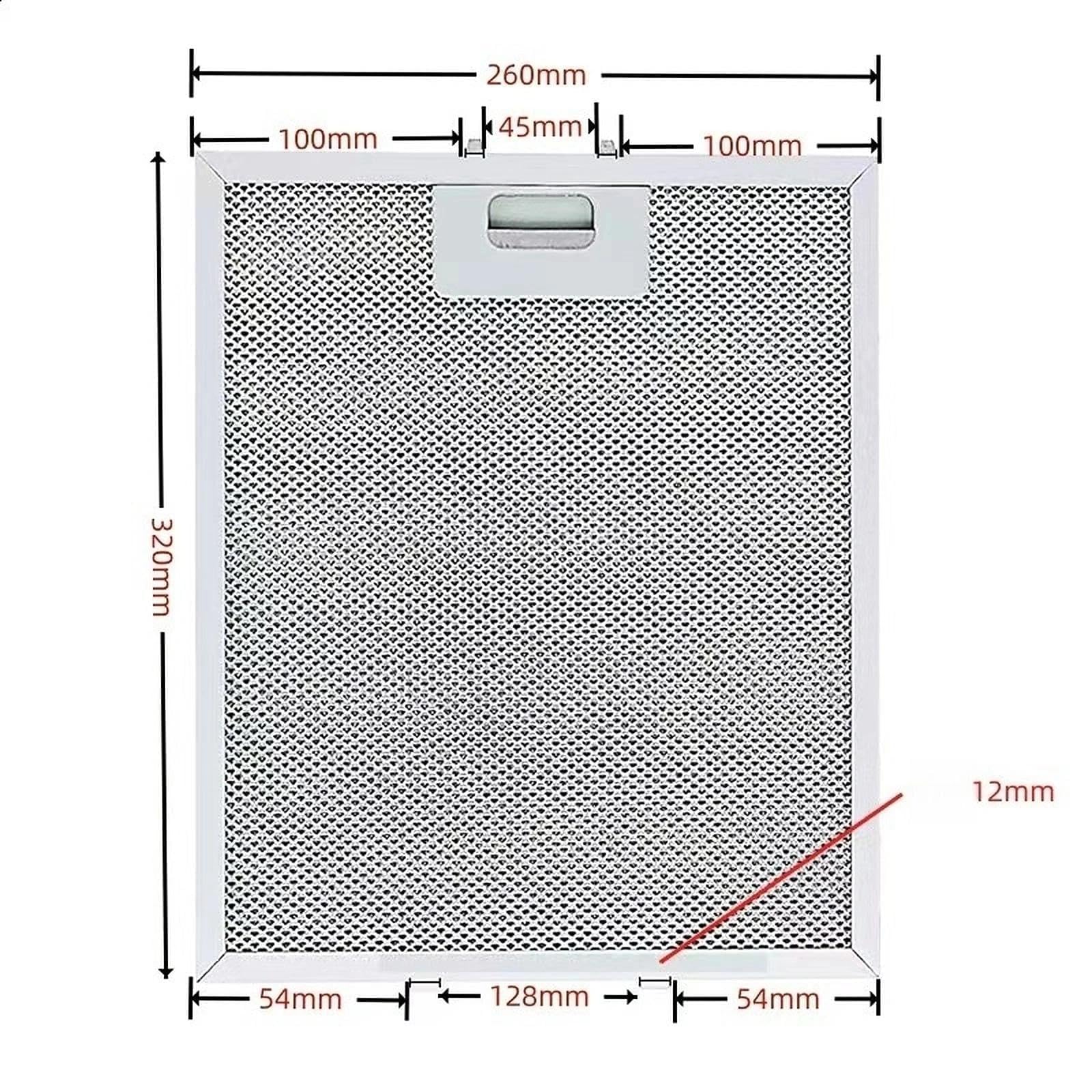 Lot de 2 filtres à graisse en aluminium de qualité supérieure pour hotte aspirante - 5 couches - 260 x 320 x 9 mm - Compatibilité universelle pour restaurant et maison - Argenté