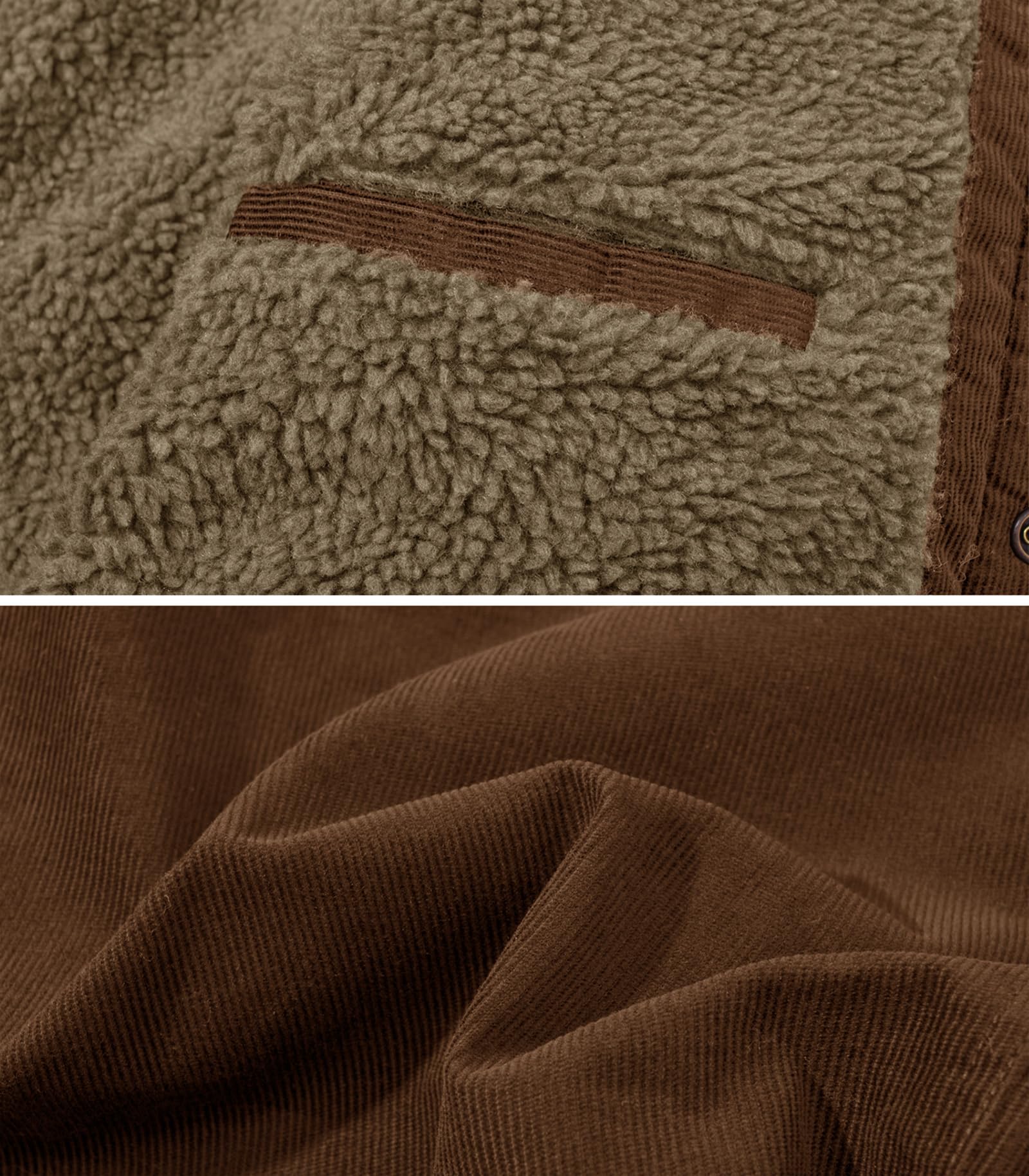 EKLENTSON Herren Warme Cordjacke Outdoor Winddicht Winterjacke | Corduroy, Winter, Regular Fit, Reverskragen, Gefütterte, Thermo, Warme, Weich, Winddicht, Hautfreundlich, Casual, Outdoor