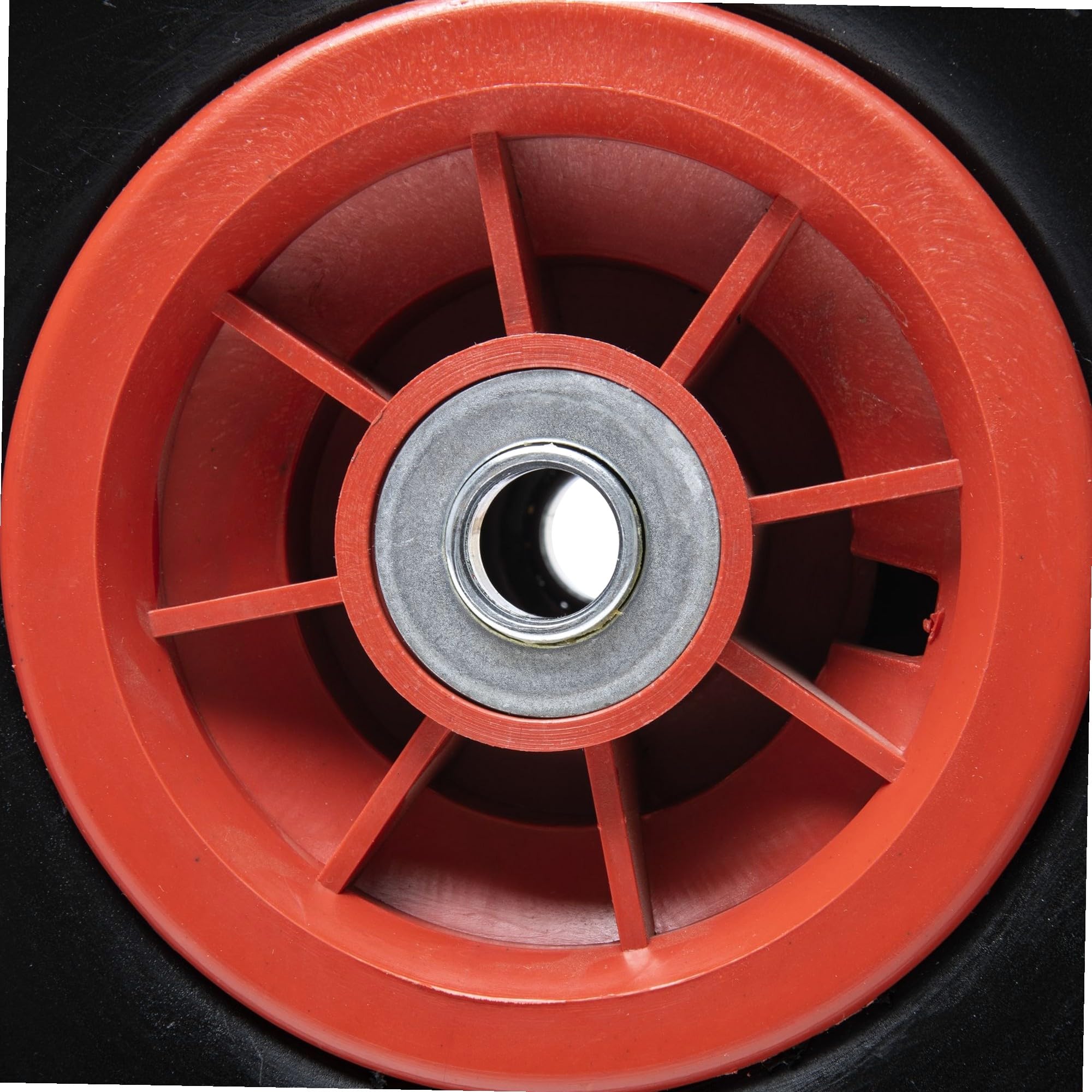 WERKA PRO Roue Increvable 10'' - Ø260 x 75 mm - Alésage 16 mm - Rouge - Pneu Plein avec Roulement à Billes - Pour Diable et Chariot - Usage Bricolage - 0,94 kg