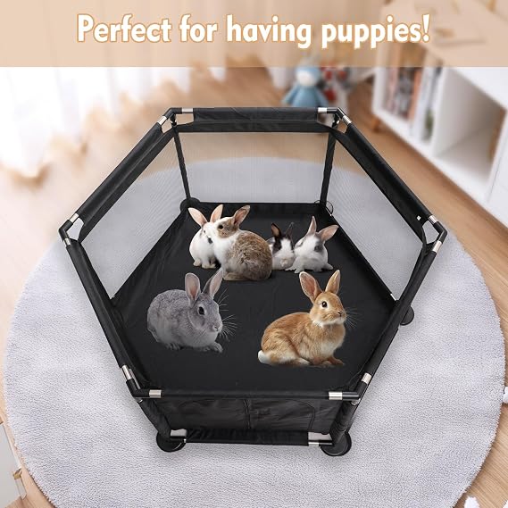 Hexagonal Whelping Box for Extra Tall Dog for Large Small Breed Dogs