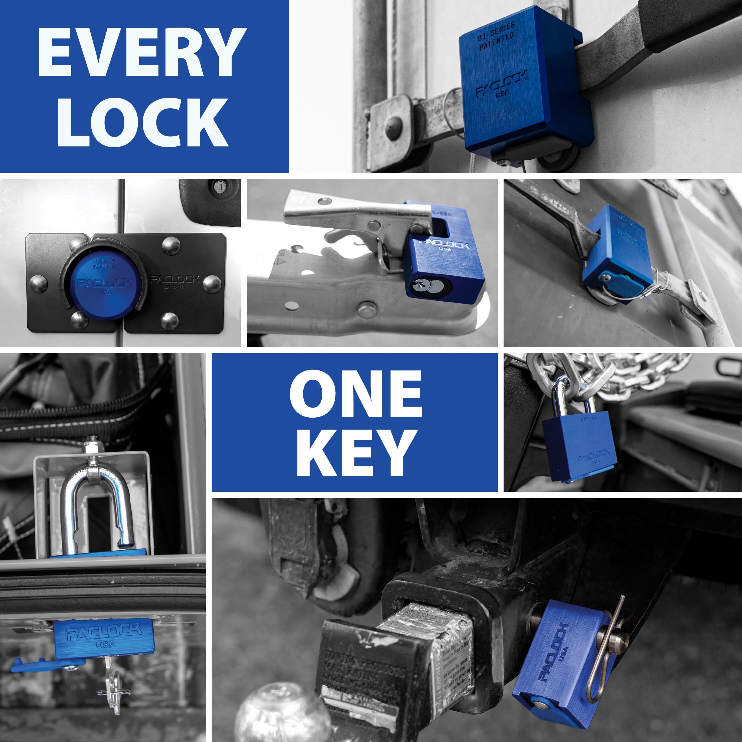 PACLOCK's PL779 Right-Angle Hockey Puck Hasp, Padlock & Keys Not