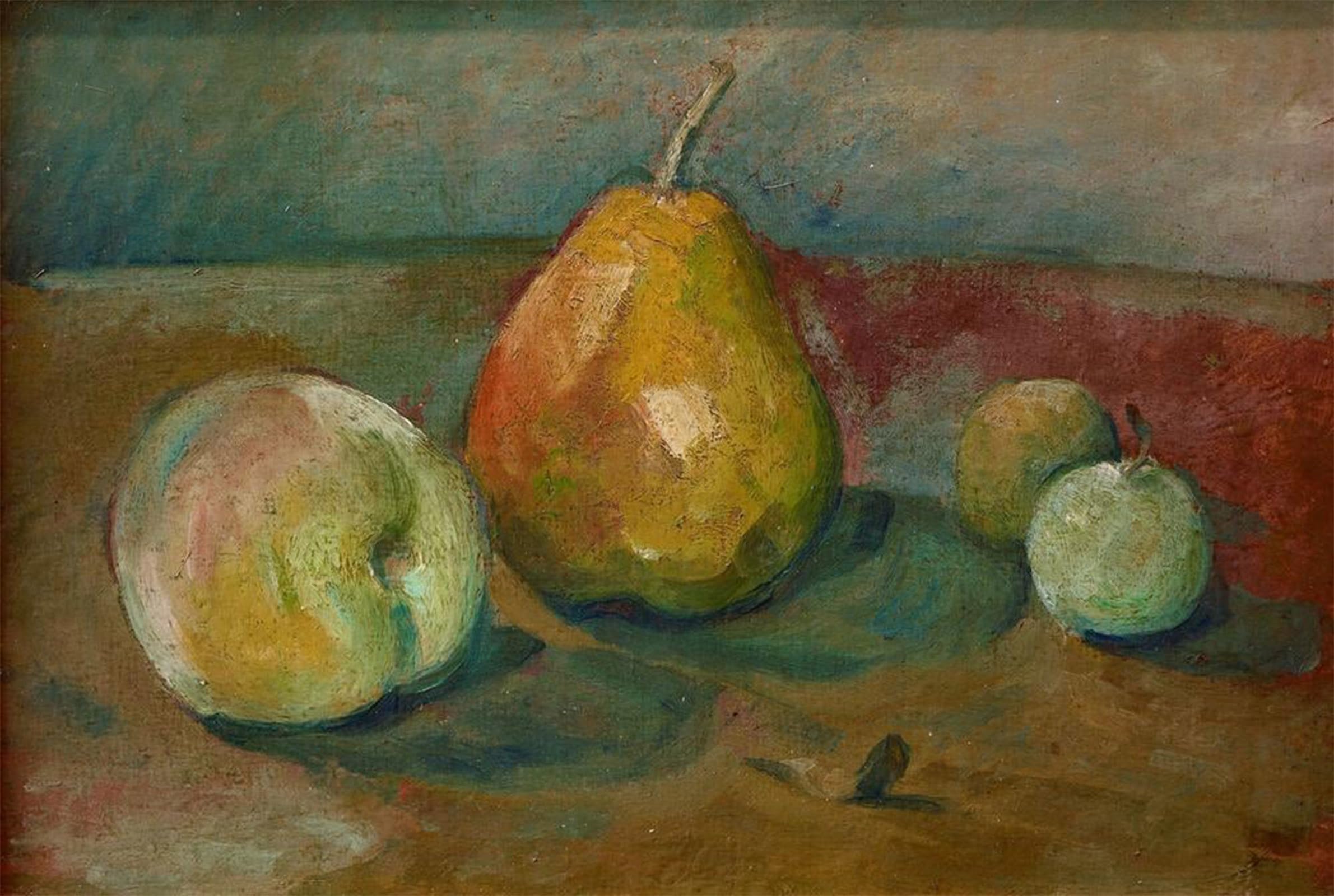 SERENDIPITP Abstract Painting Mural Print Picture Wall Decor Painting Still Life with Pears by Paul Cézanne Vintage Wall Artwork for Home Decor 60x90cm