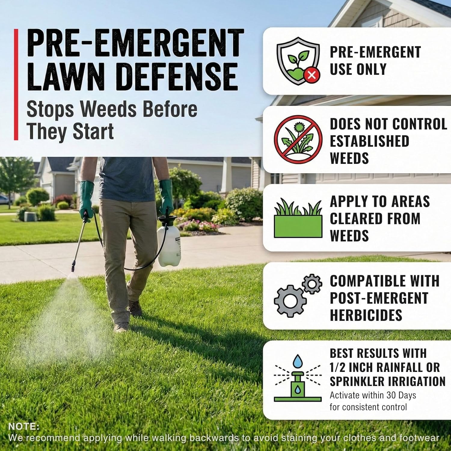 Ike's Sandbur & Crabgrass Preventer - Pre-Emergent Weed Control for Turf & Beds - 1 Gallon Liquid