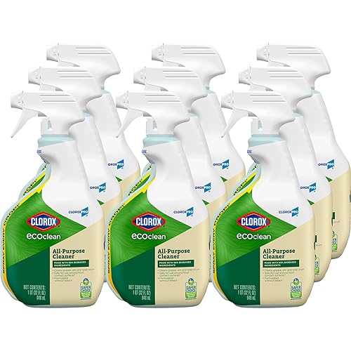 CloroxPro Clorox EcoClean - Botella de spray limpiador multiusos, 32 onzas líquidas, paquete de 9