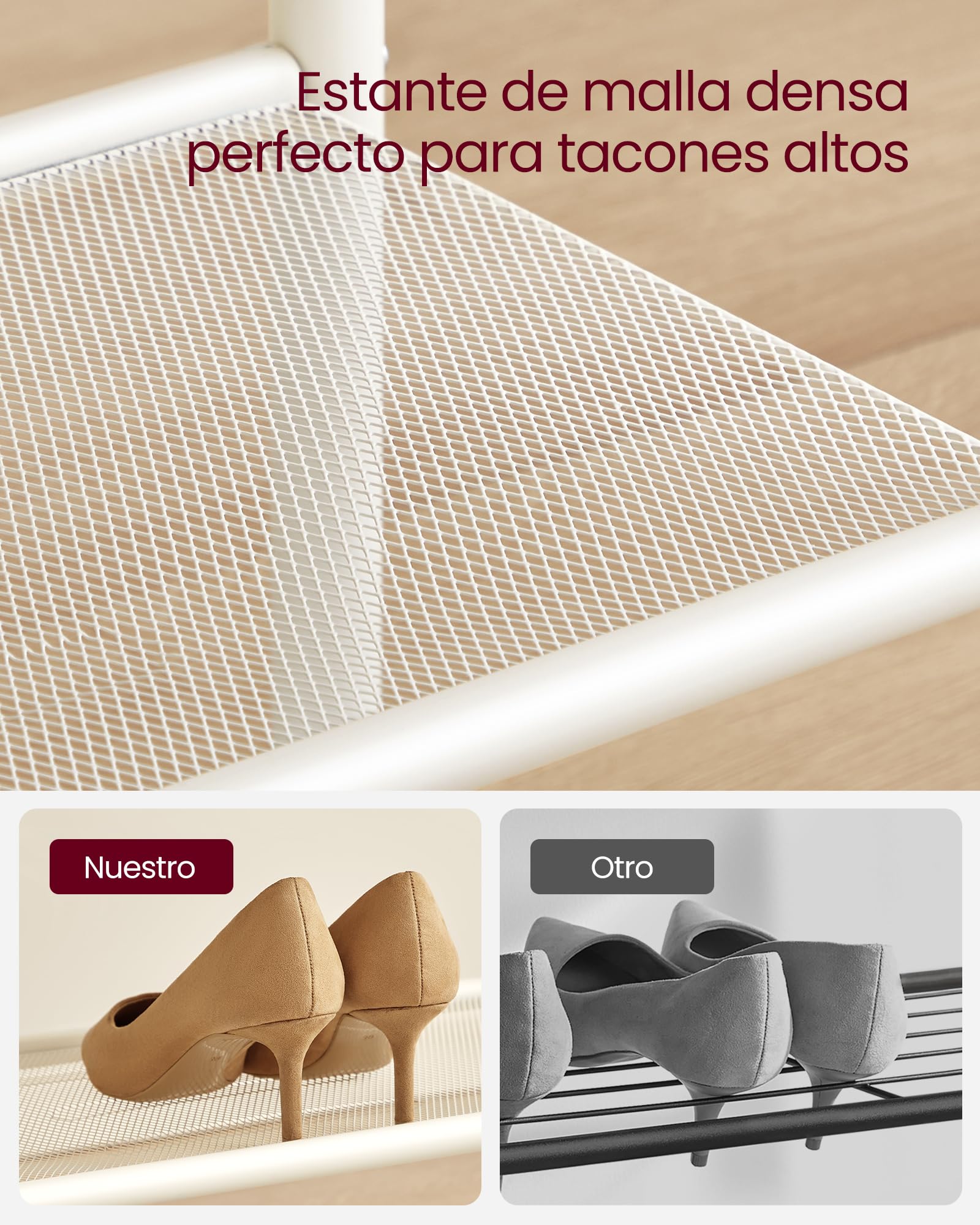 VASAGLE Perchero con Zapatero, 9 Ganchos Extraíbles, 30 x 85 x 180,5 cm | Mueble Recibidor, Banco, Estante, Tradicional, Pasillo, Dormitorio, Roble Dorado y Blanco Mate, Colección DACEY HSR409W09