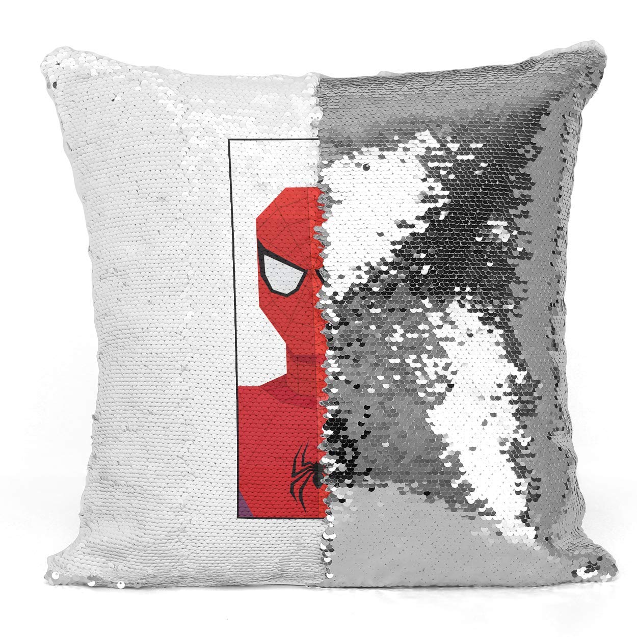 spiderman sequin pillow