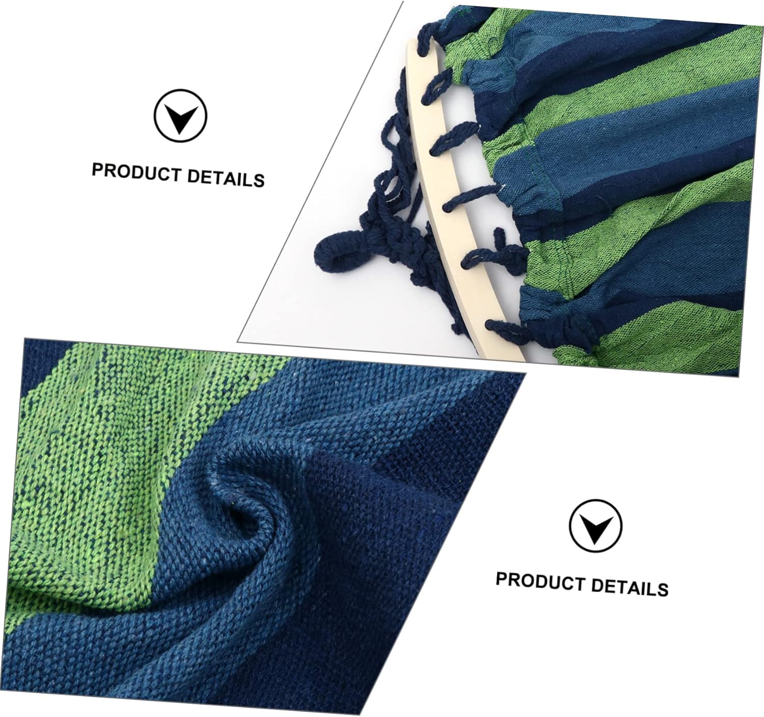 Outdoor Portable Striped Canvas Hammock for Camping and Hiking Lightweight and Easy to Pack Suitable for Adults and Boys and Girls Great for